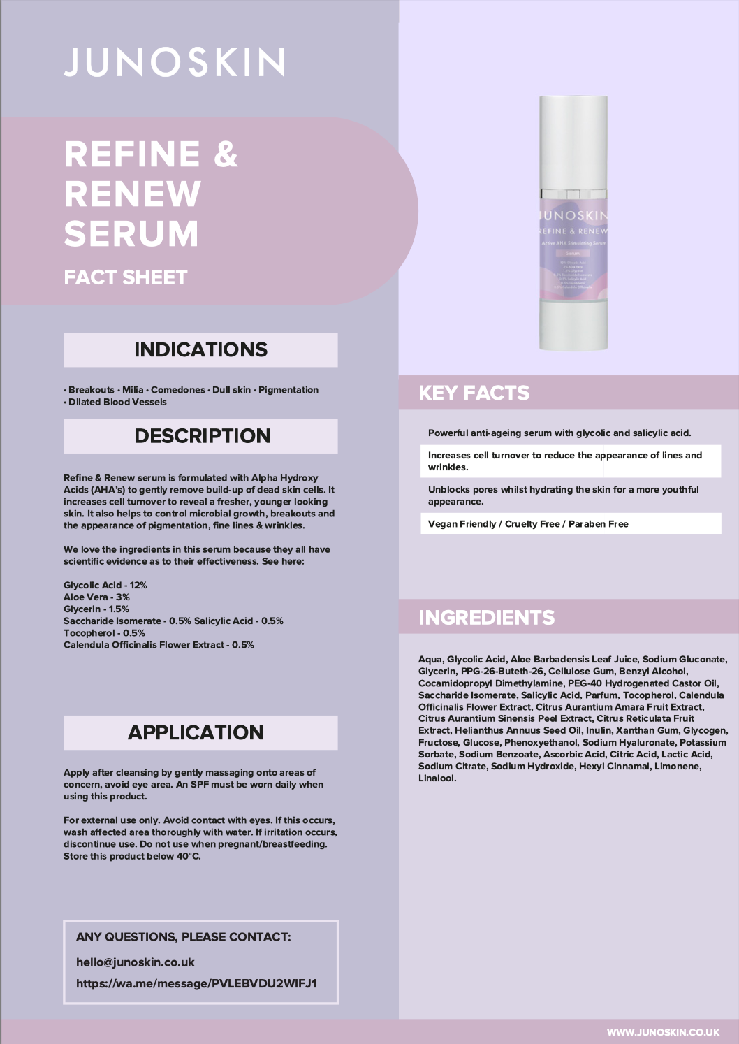 JUNOSKIN Mini Refine & Renew Serum 10ml