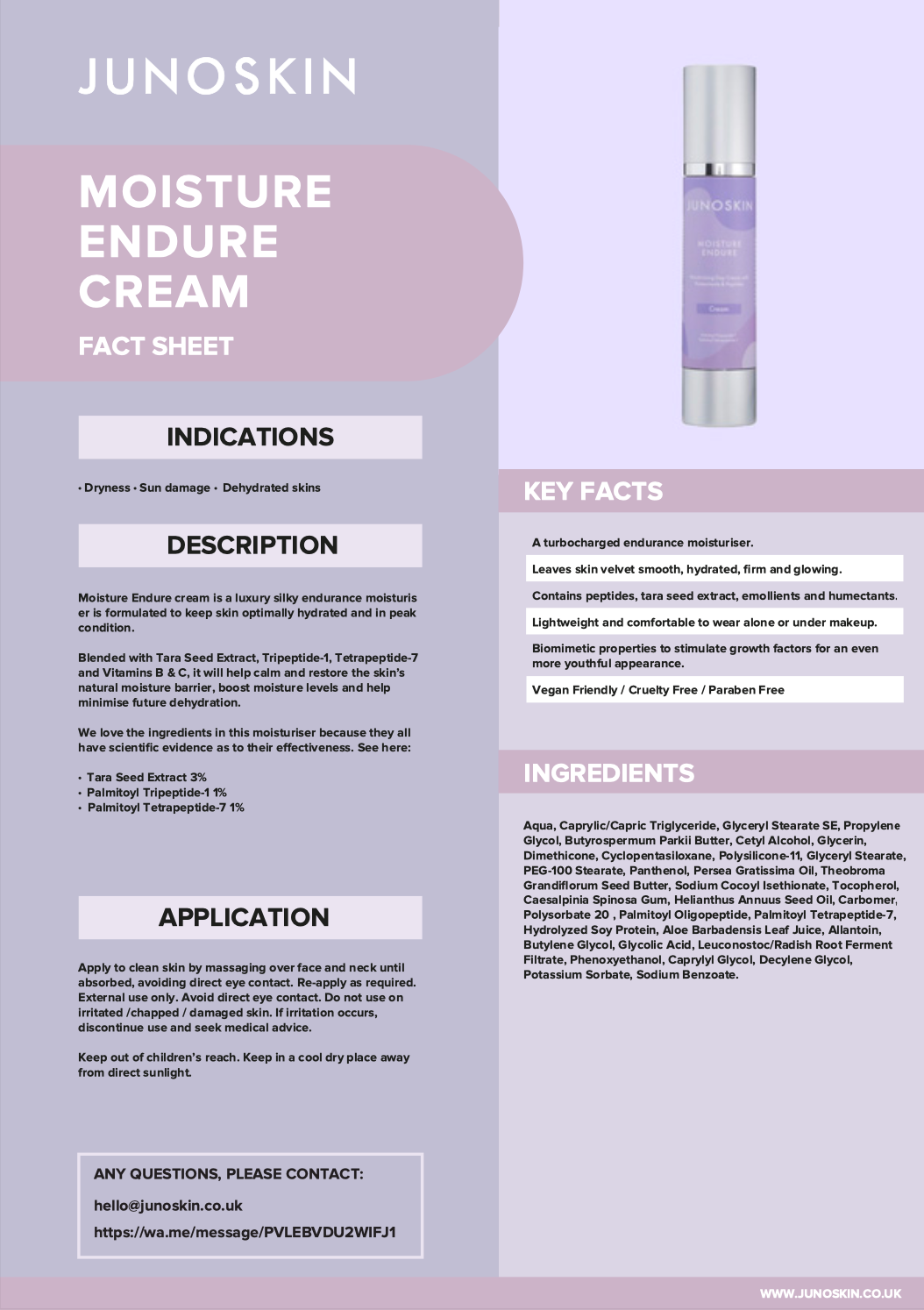 JUNOSKIN Mini Moisture Endure Cream 10ml