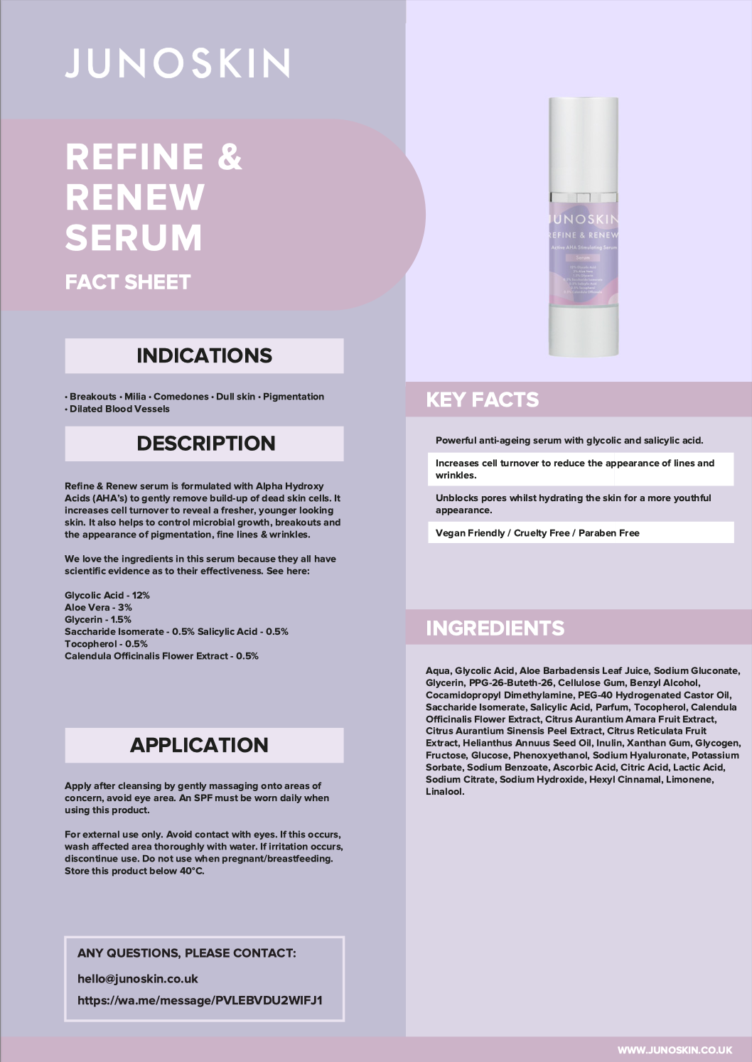 Junoskin Refine &amp; Renew Serum 30ml