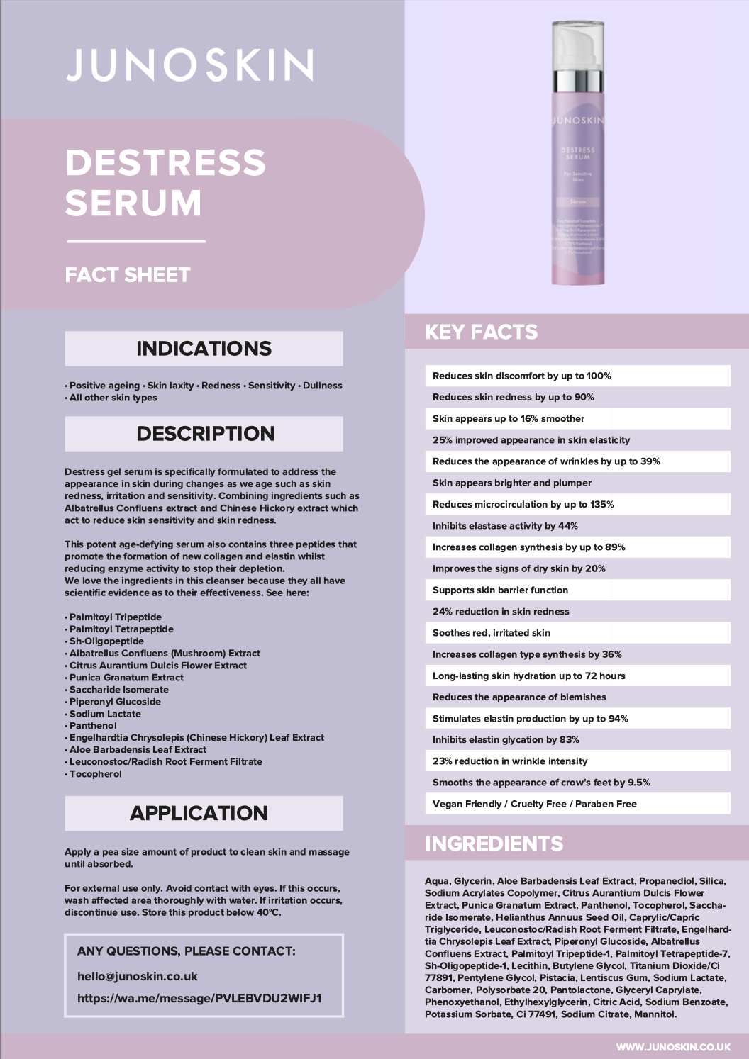 JUNOSKIN Destress Serum 30ml