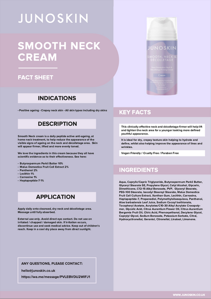 Junoskin Smooth Neck &amp; Décolletage Cream 100ml