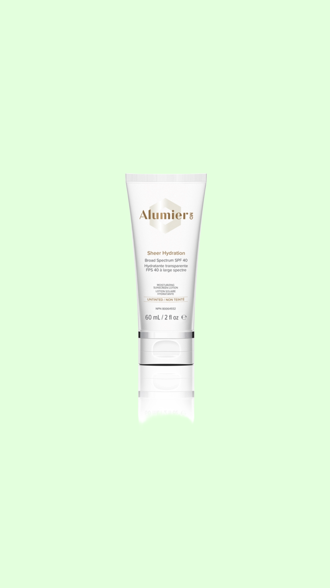 AlumierMD Sheer Hydration Broad Spectrum SPF 40 (Untinted) 60ml (dry)